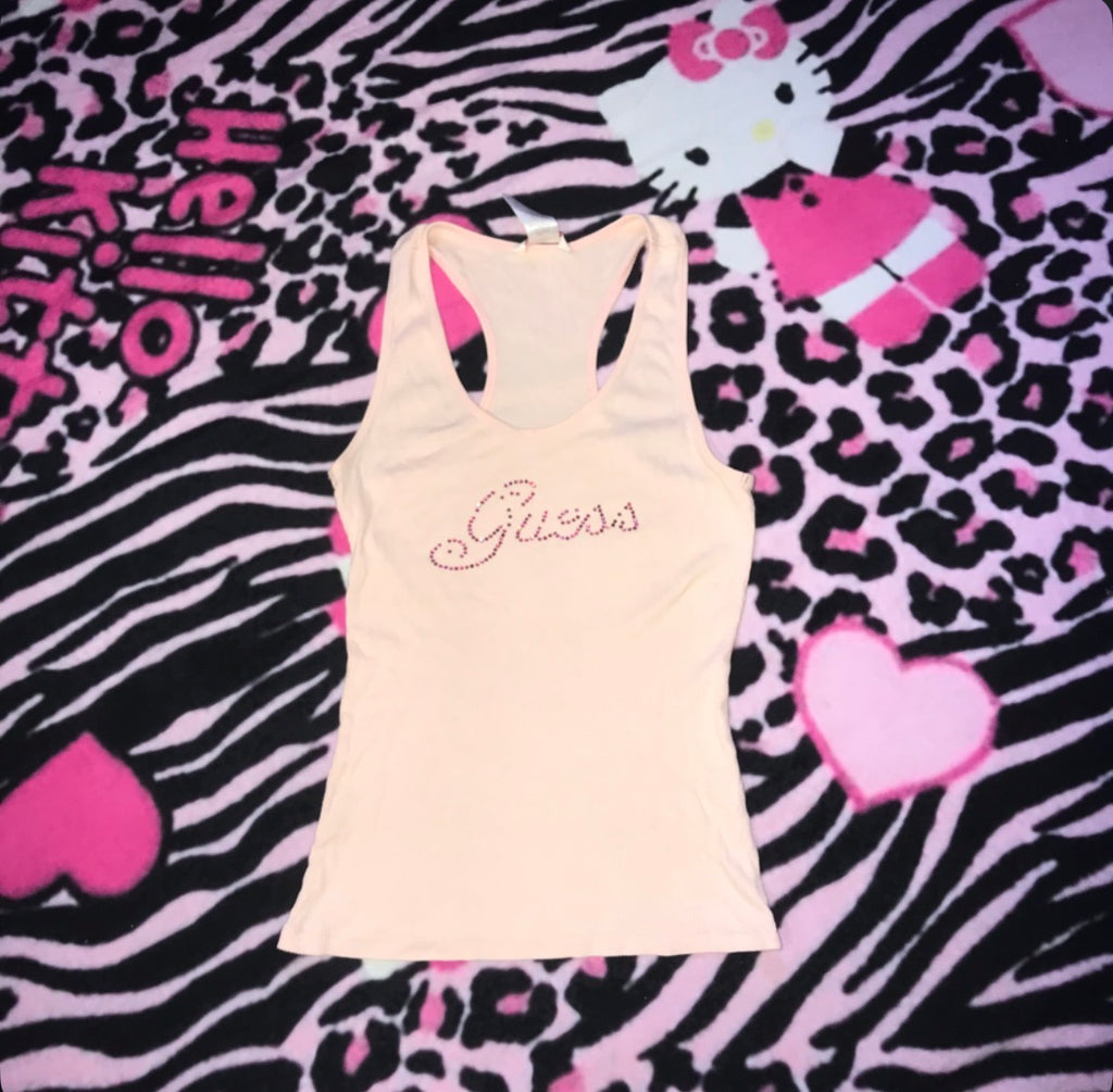 Guess jeans baby pink tank top