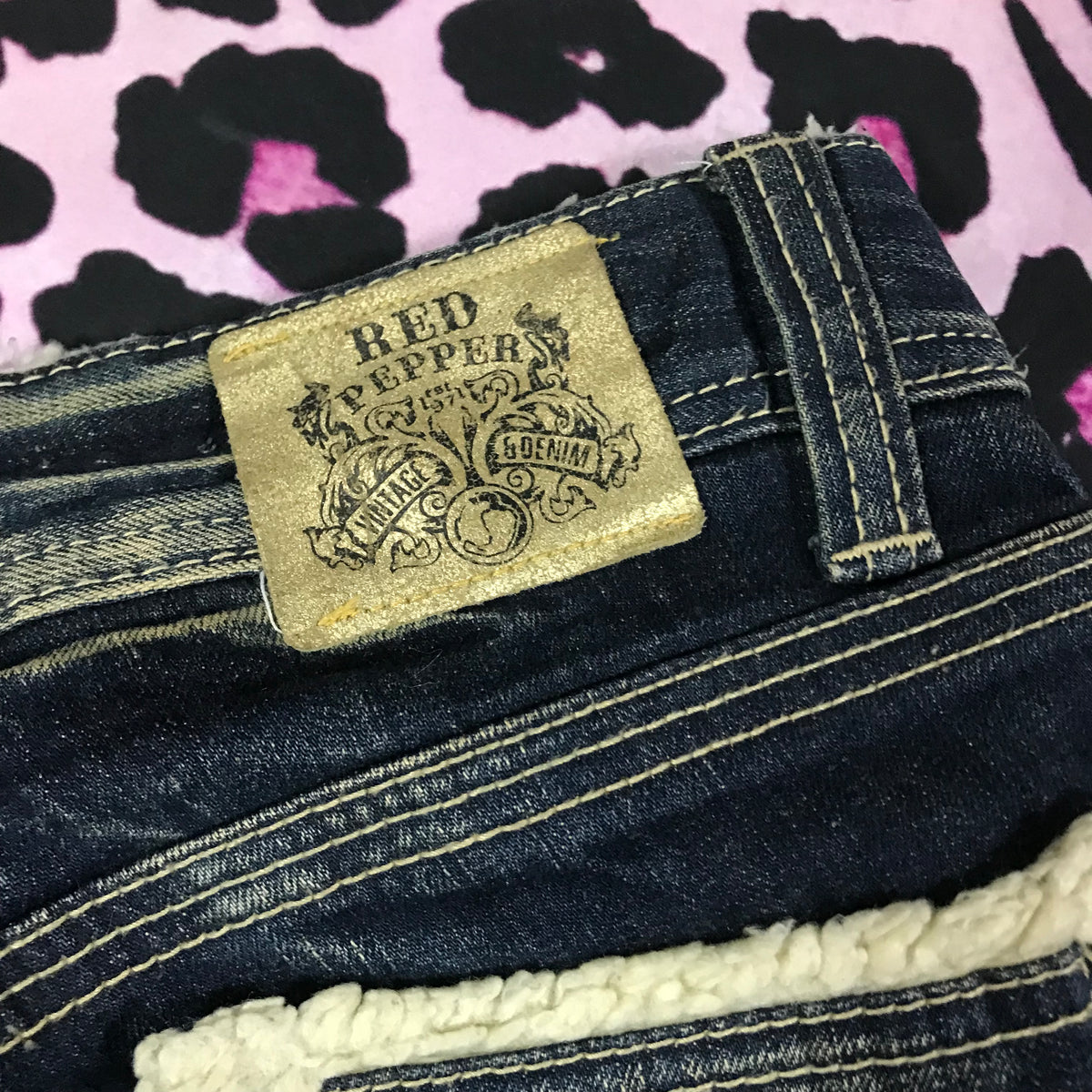 RedPepper Fur Trim Capris Jeans