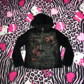 Velour Grunge Zip Up Jacket