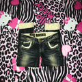 RedPepper Fur Trim Capris Jeans