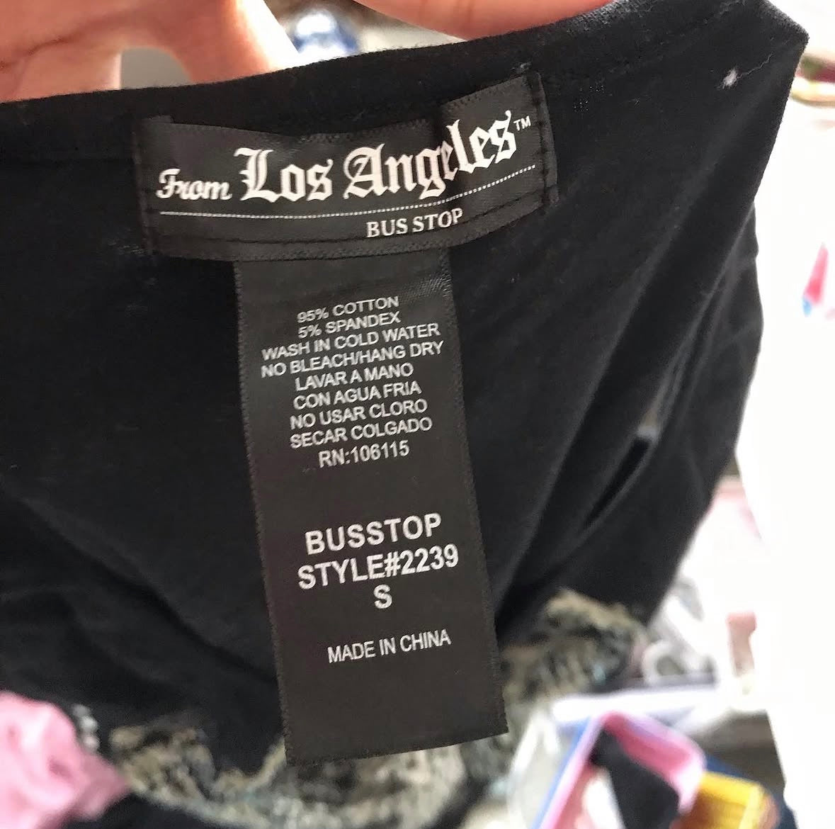 La Bus Stop Deadstock cross grunge crystal tank