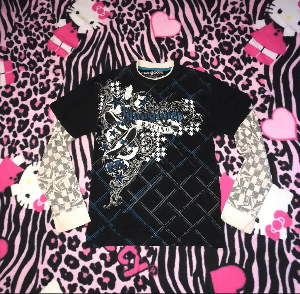 Mongoose layered grunge tee