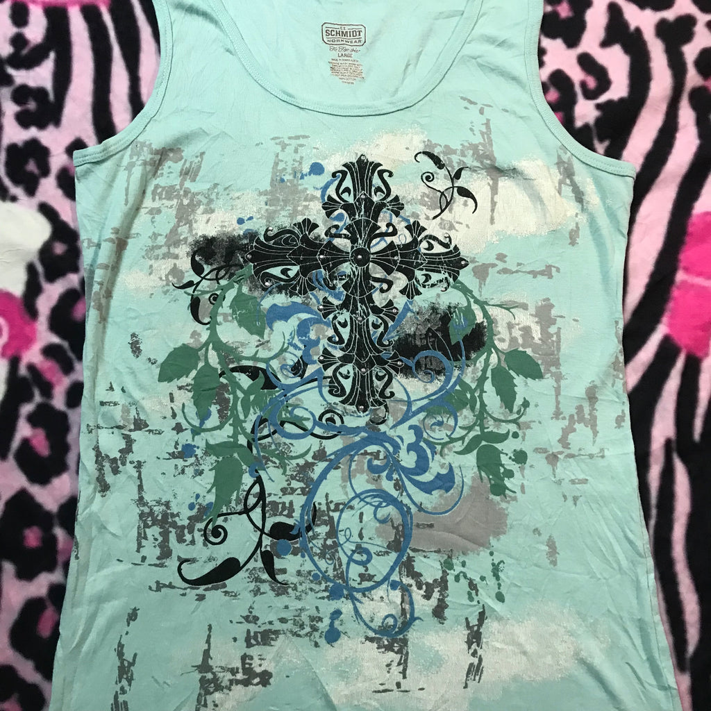 Mint green tank top