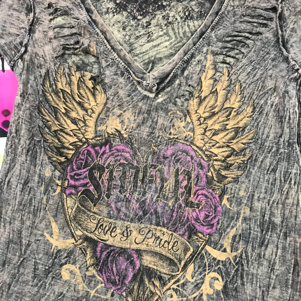 Affliction Reversible 2 sided Top