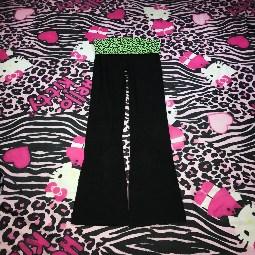 Lowrise Fold Over Leggings Flare Pants