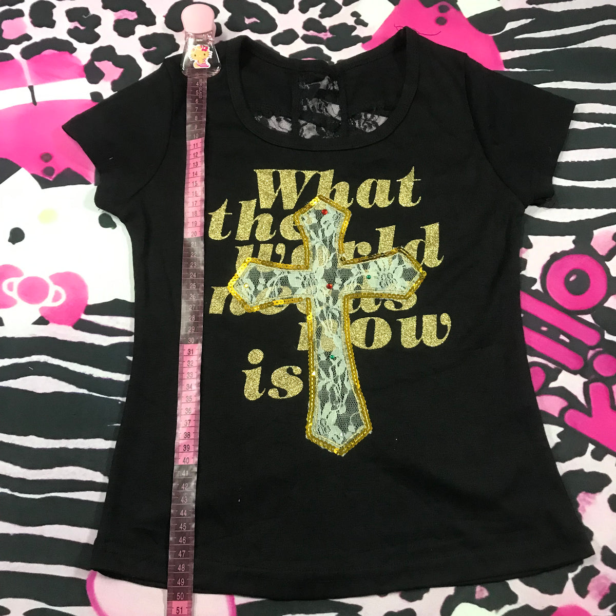 Lace cut out Grunge top