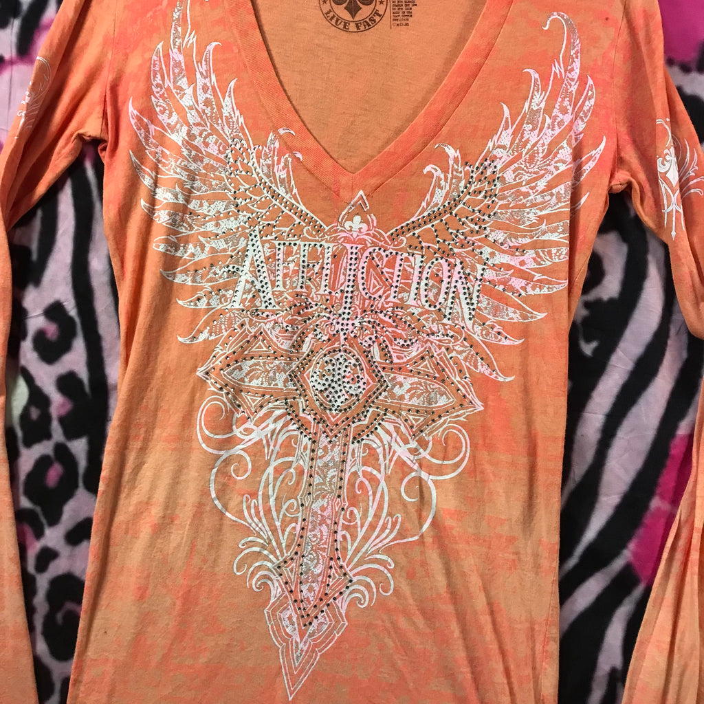 Affliction long sleeve top