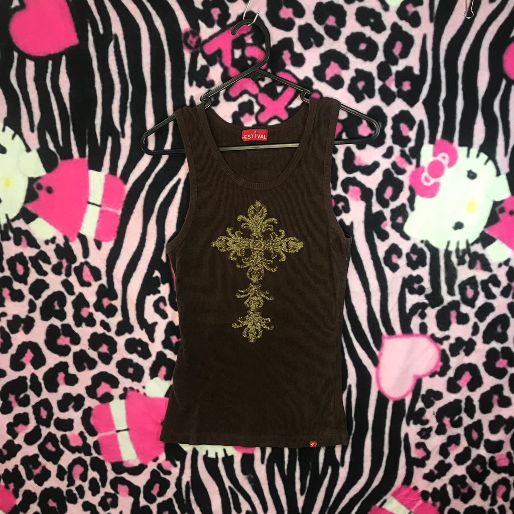 Adorable Festival Cross tank top