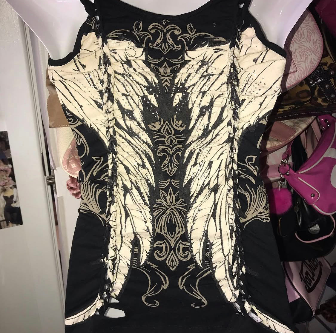 LA Bus Stop Grunge cutout tank top
