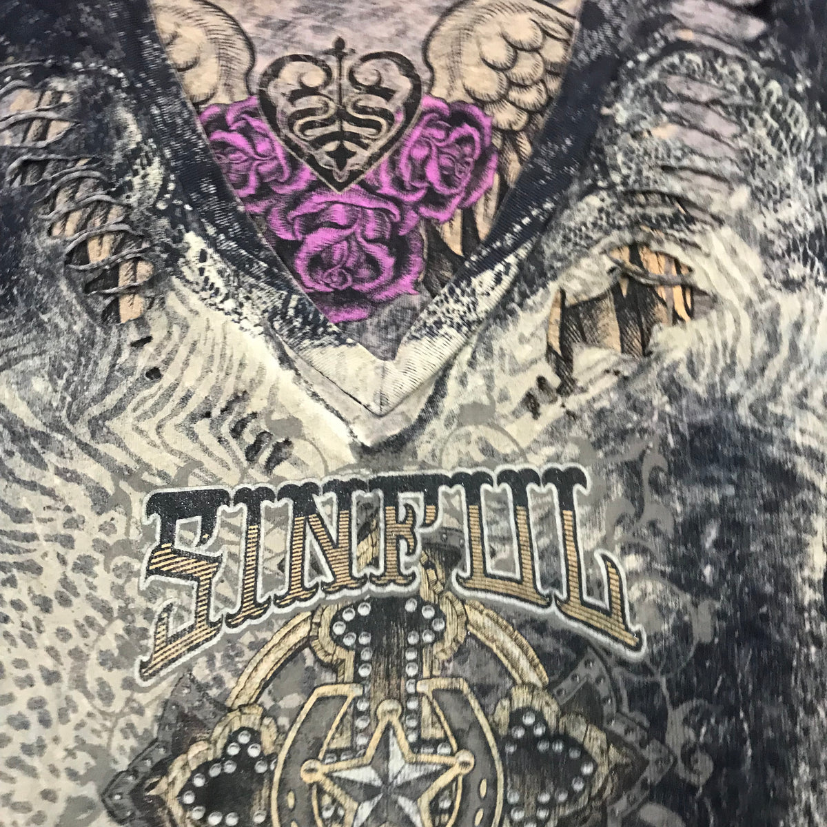 Affliction Reversible 2 sided Top