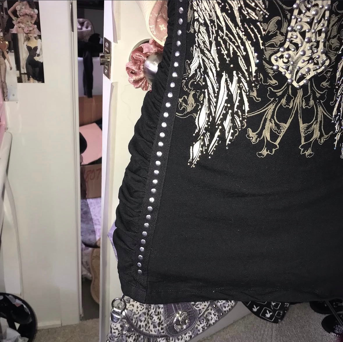 La Bus Stop Deadstock cross grunge crystal tank
