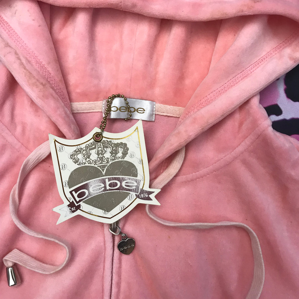 Deadstock Bebe Velour Baby Pink Set