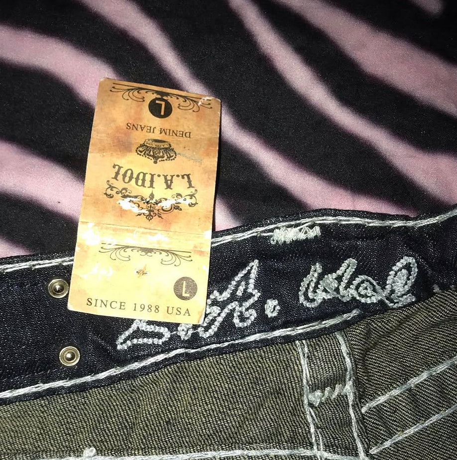 LA Idol Lowrise Mini Shorts Size L Brand New
