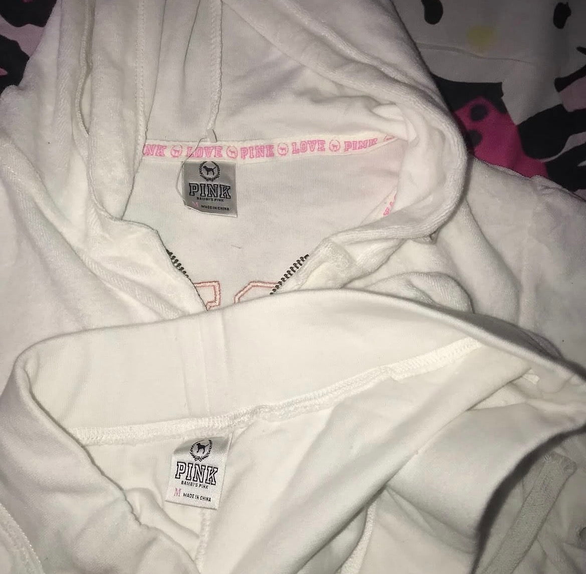Deadstock Love Pink Zip Up Short Set