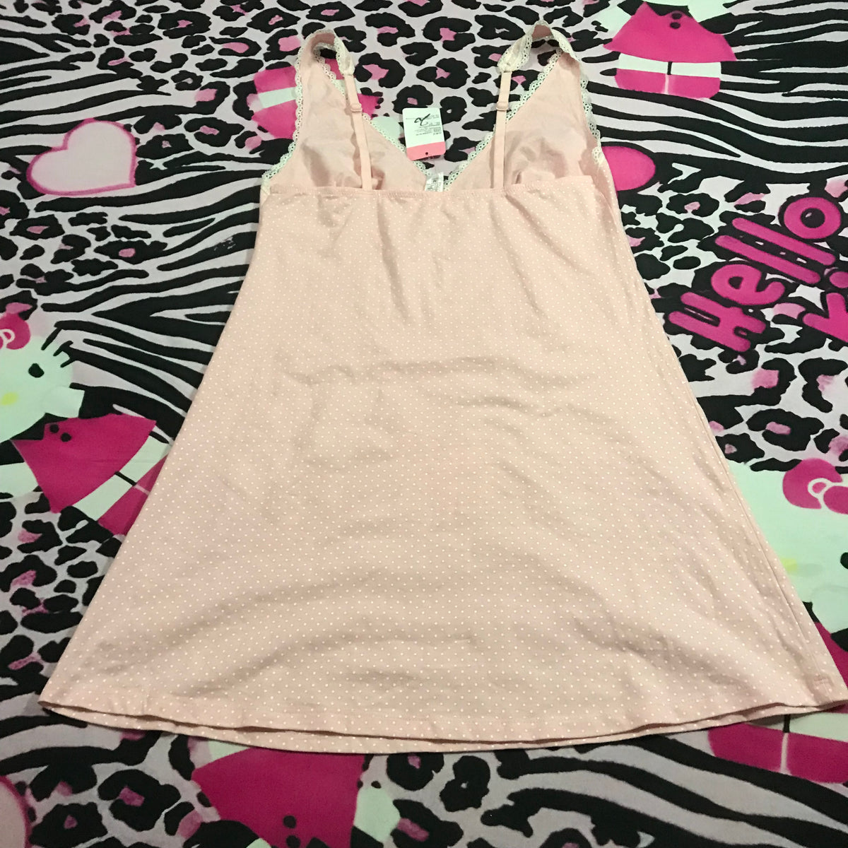 Deadstock Polkadot Babydoll Slip Dress