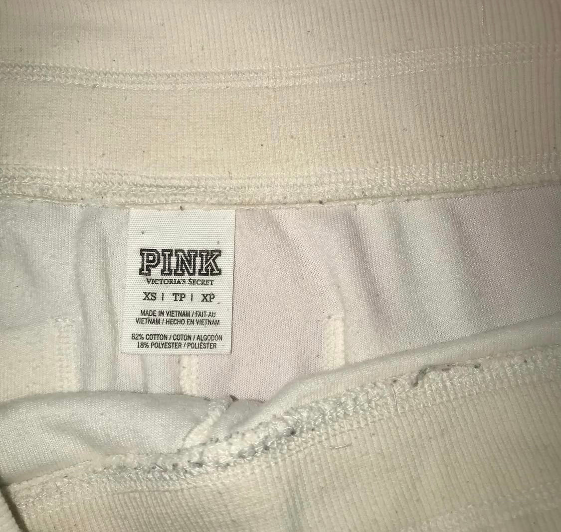 Victorias Secret 2000s White Velour Lowrise Track Pants