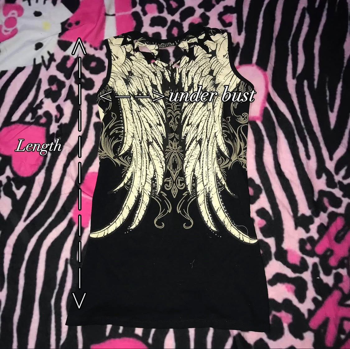 LA Bus Stop Grunge cutout tank top