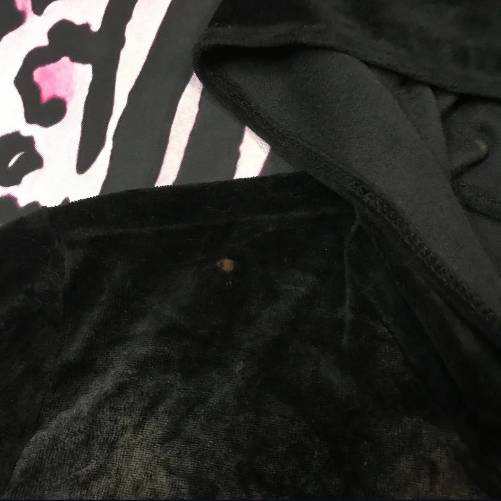 Velour Grunge Zip Up Jacket