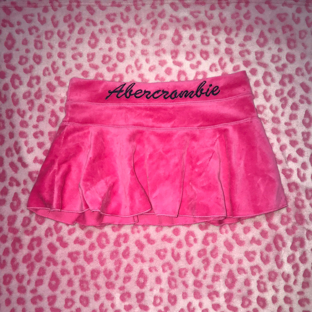 Abercrombie Pink Velour Mini Skirt