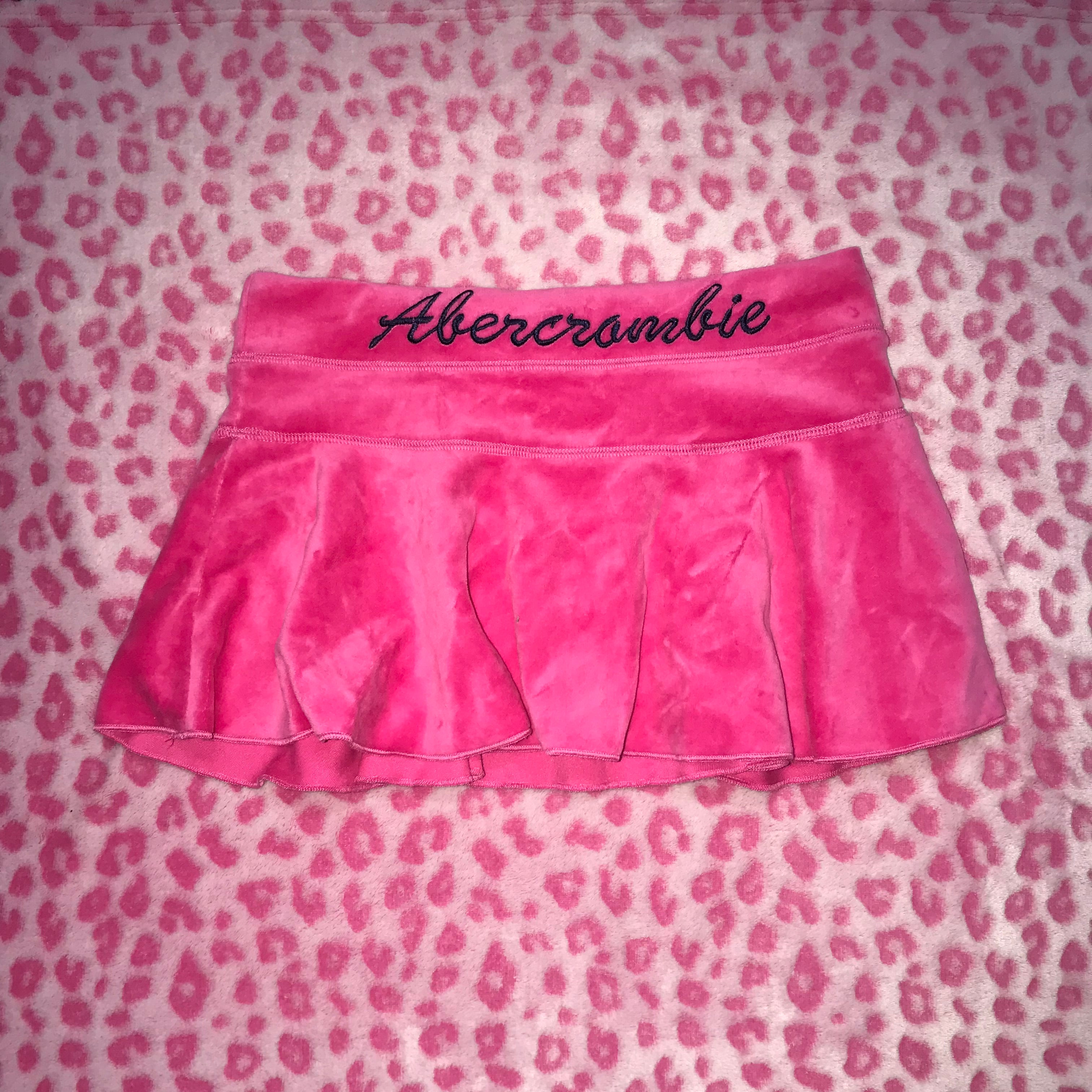 Abercrombie Pink Velour Mini Skirt