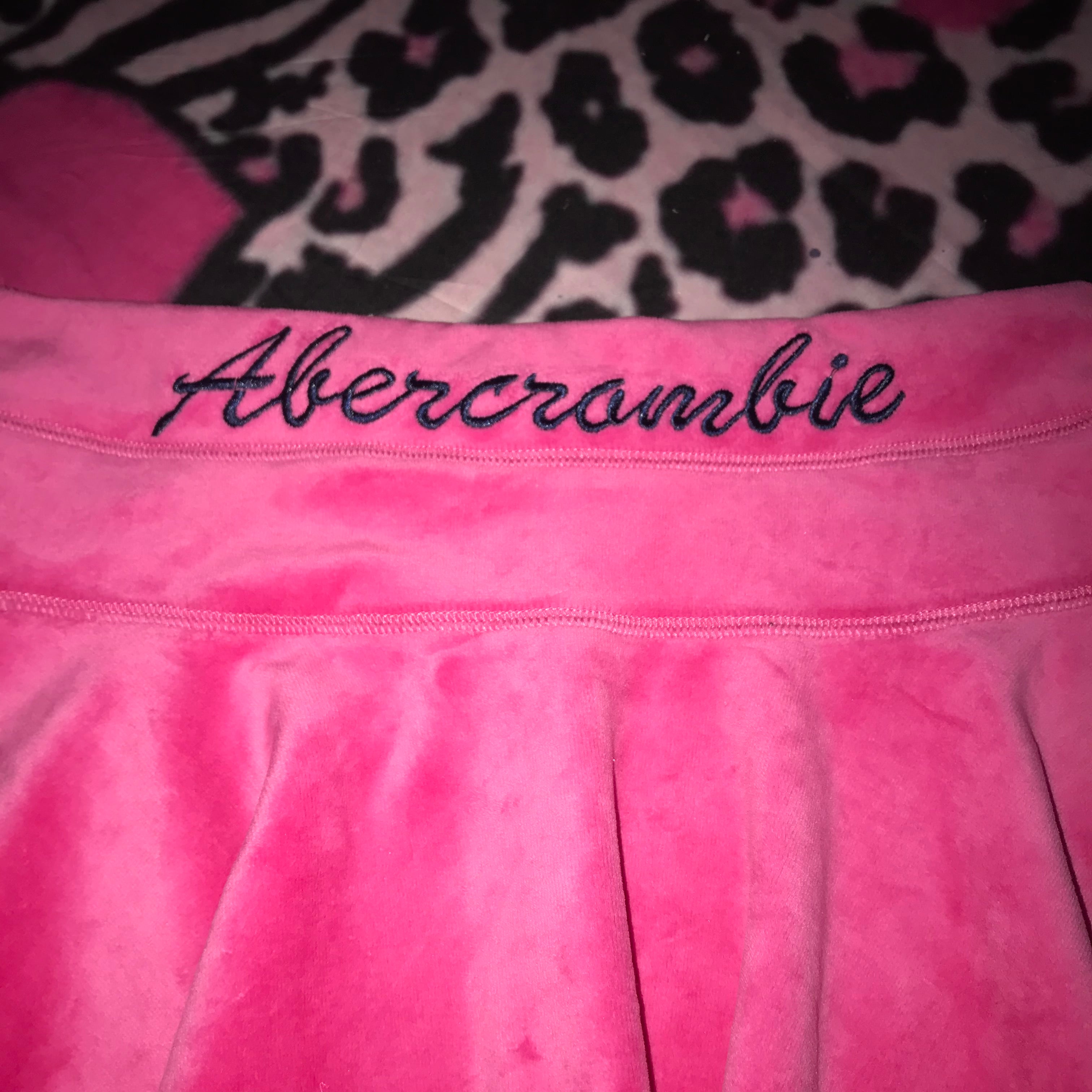 Abercrombie Pink Velour Mini Skirt