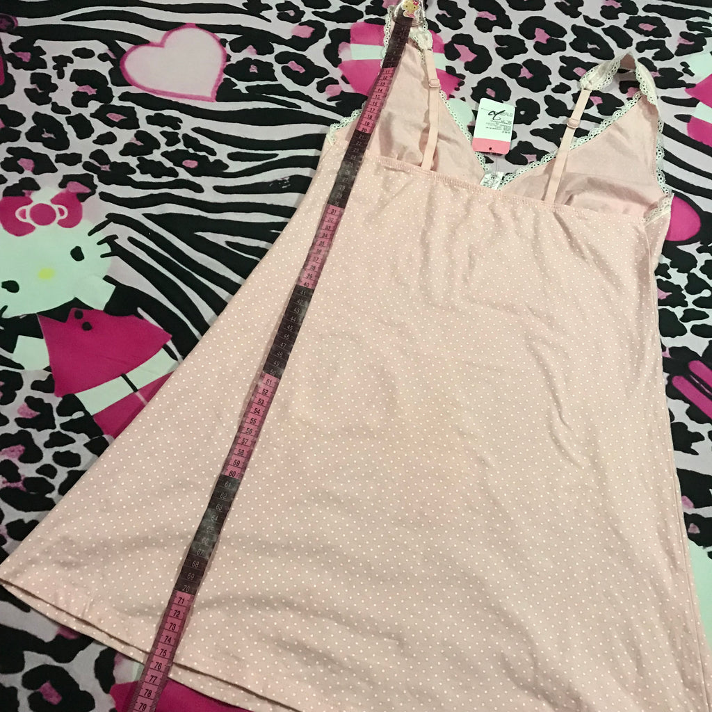 Deadstock Polkadot Babydoll Slip Dress