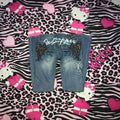 Red Pepper RARE leopard butterfly jeans