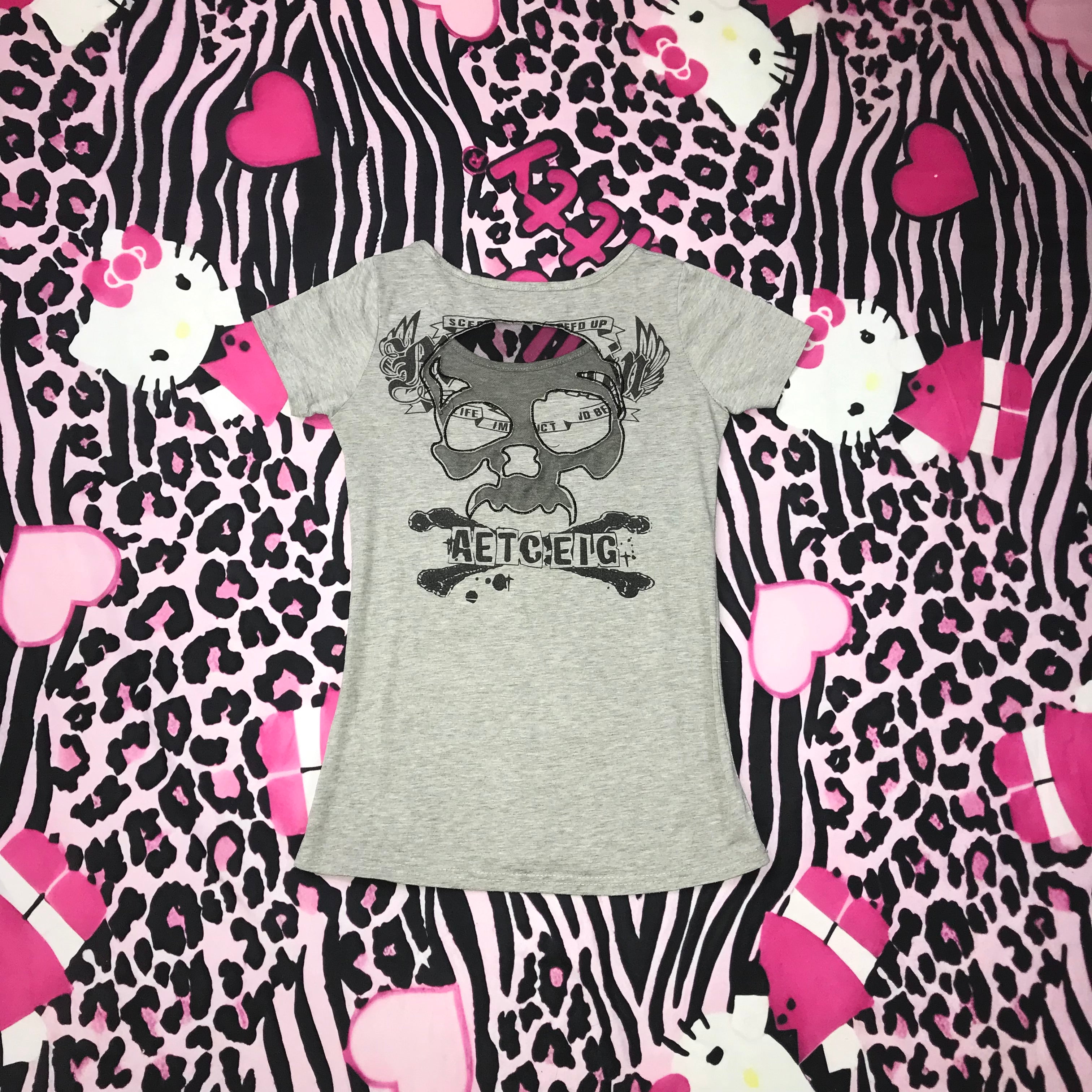 Skull 2000s Mesh Top