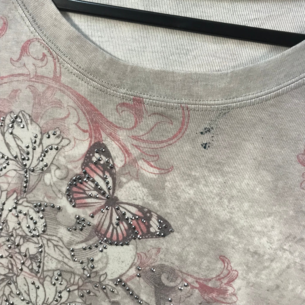Butterfly grunge top