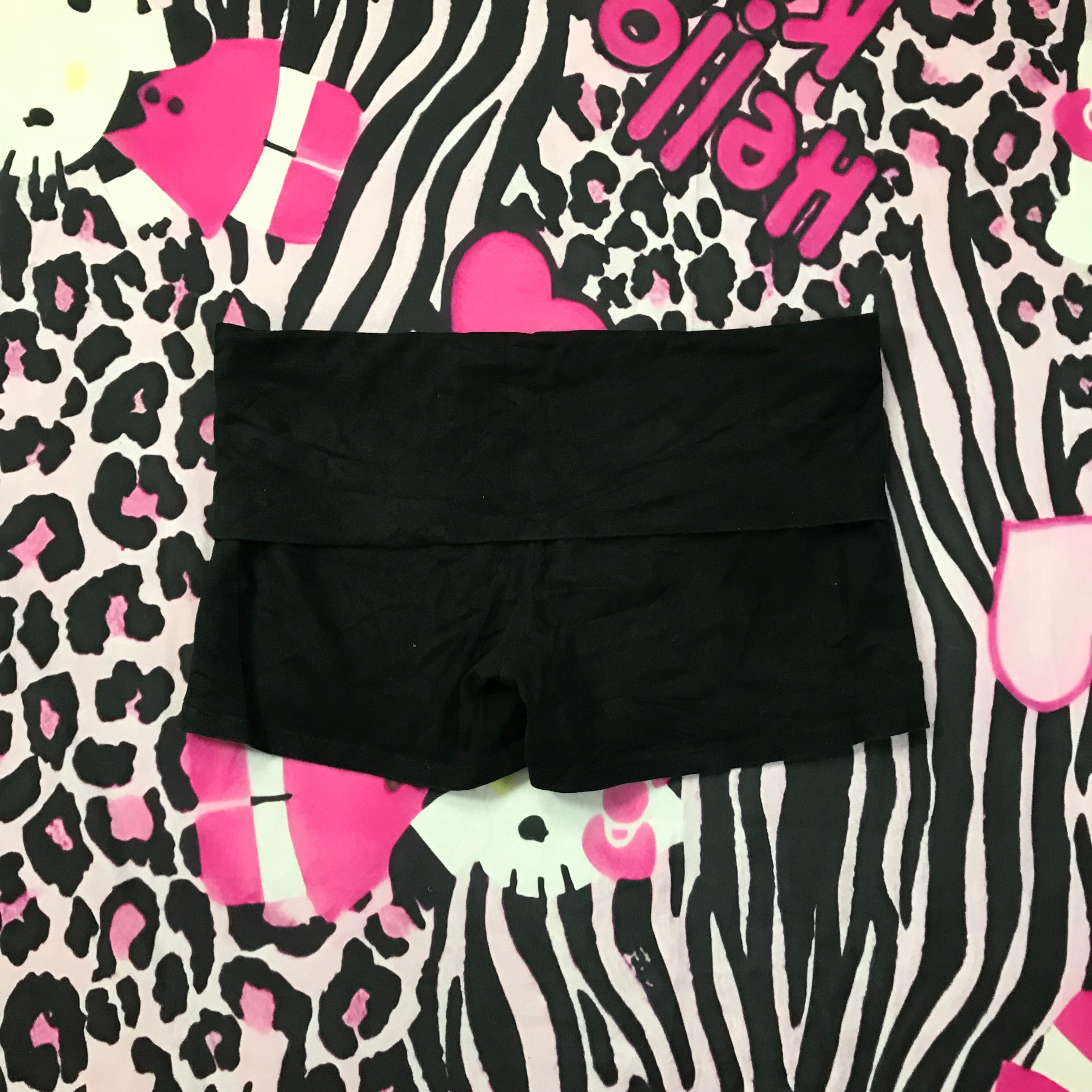 VS Pink Fold Over Mini Yoga Shorts