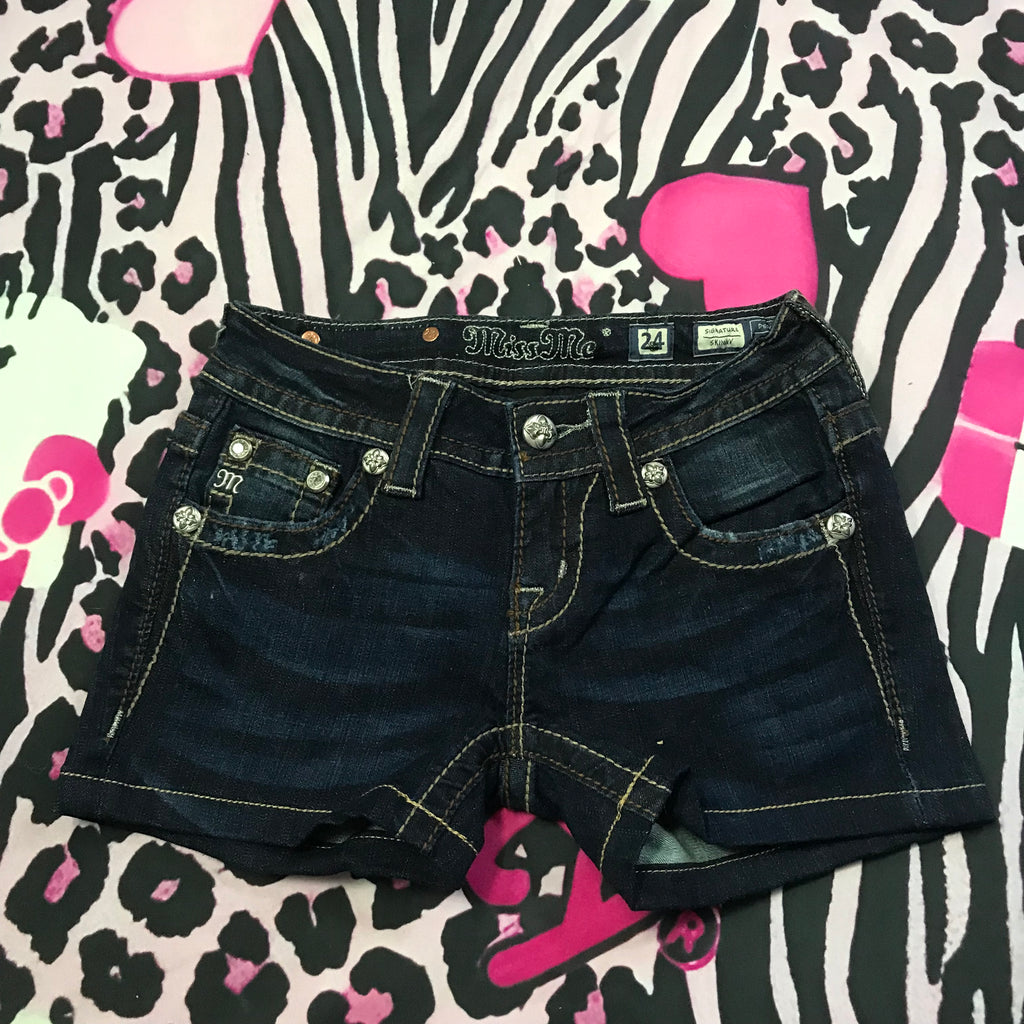 MissMe Feathered Angel Mini Shorts