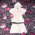 Deadstock Love Pink Zip Up Short Set