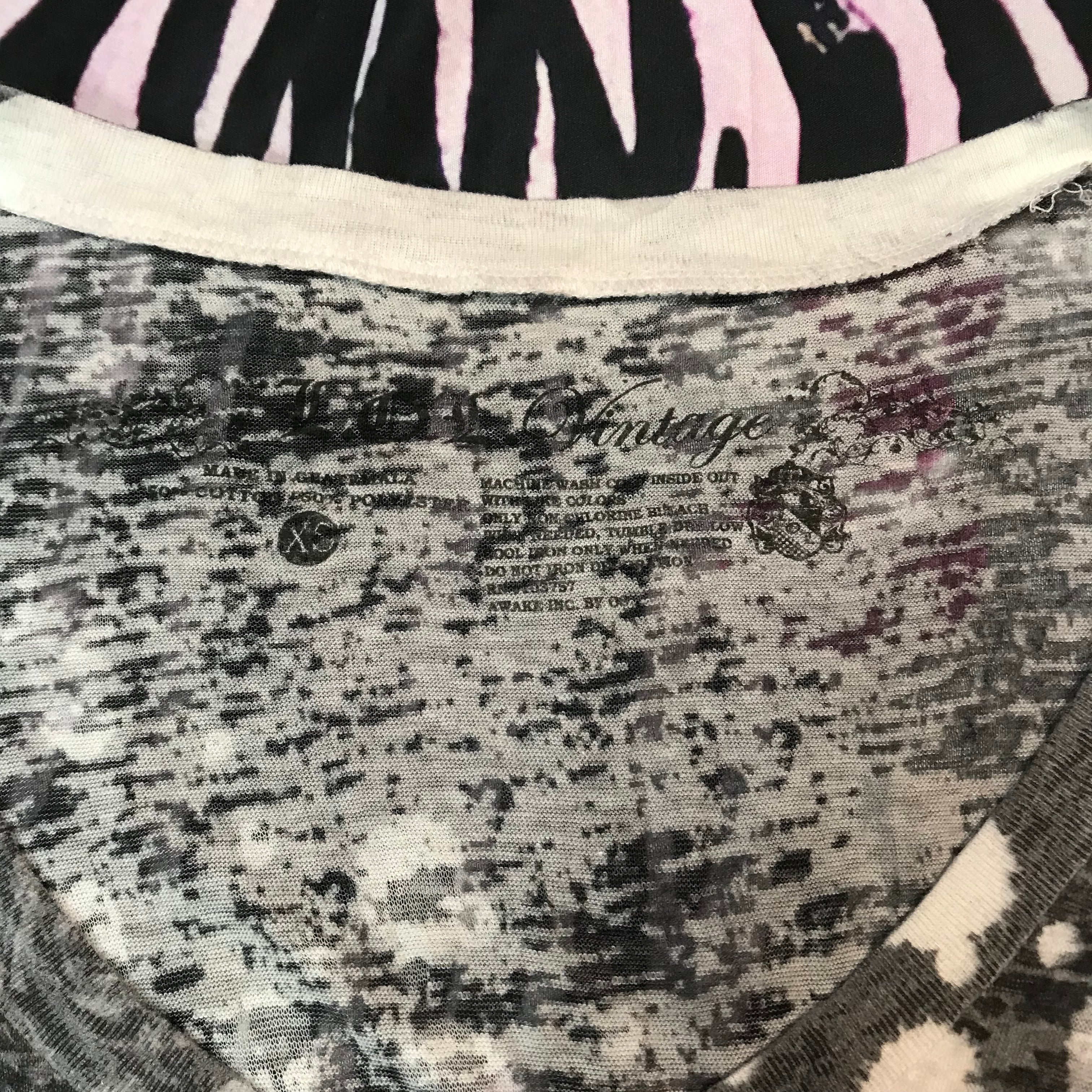 Grunge micro mesh top