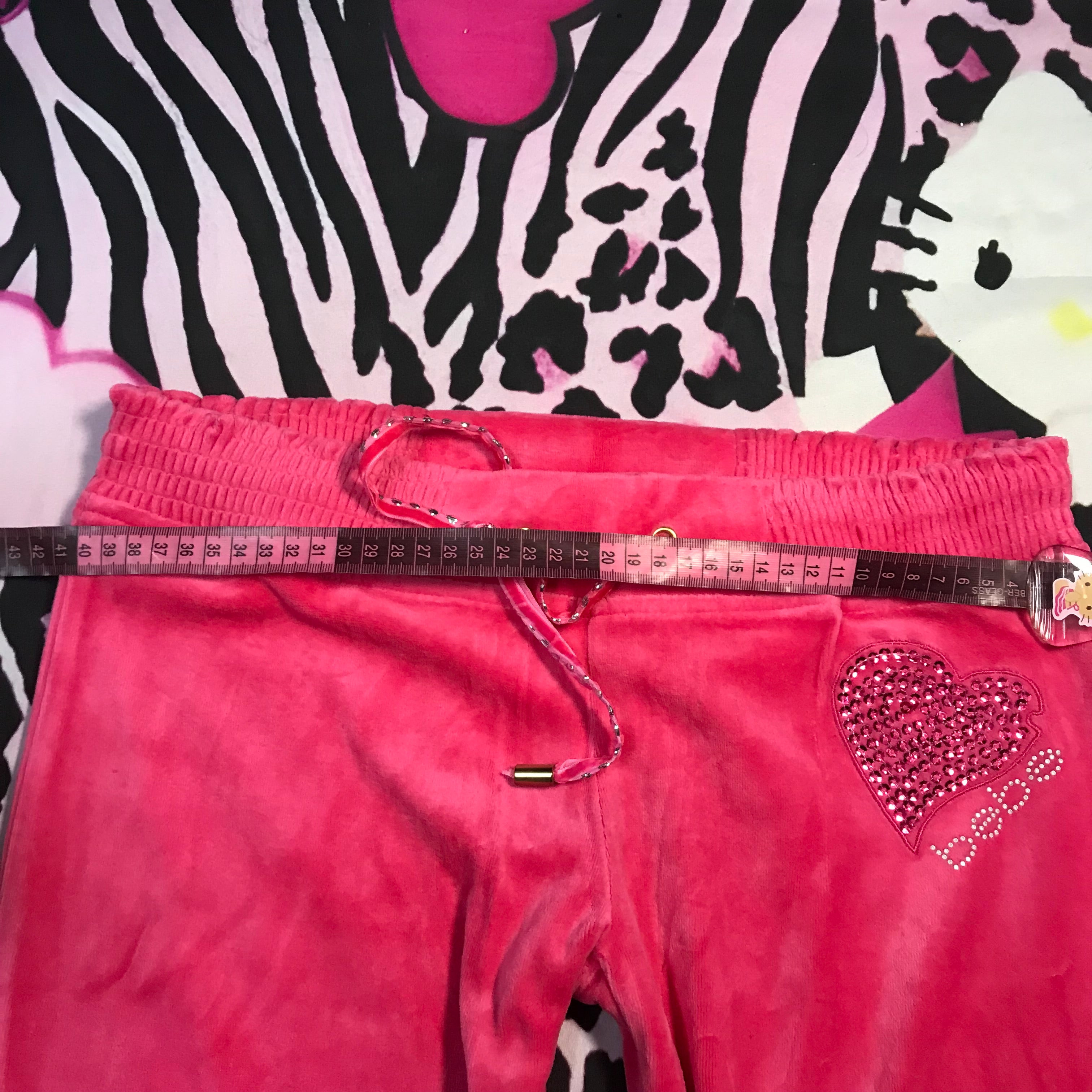 Bebe Velour Hot Pink Track Set