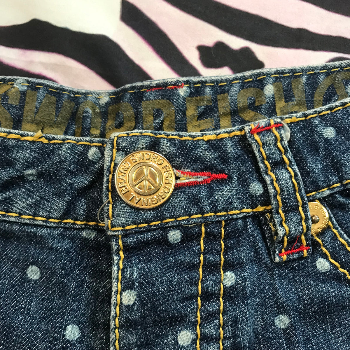 Polkadot Mini Jean Shorts