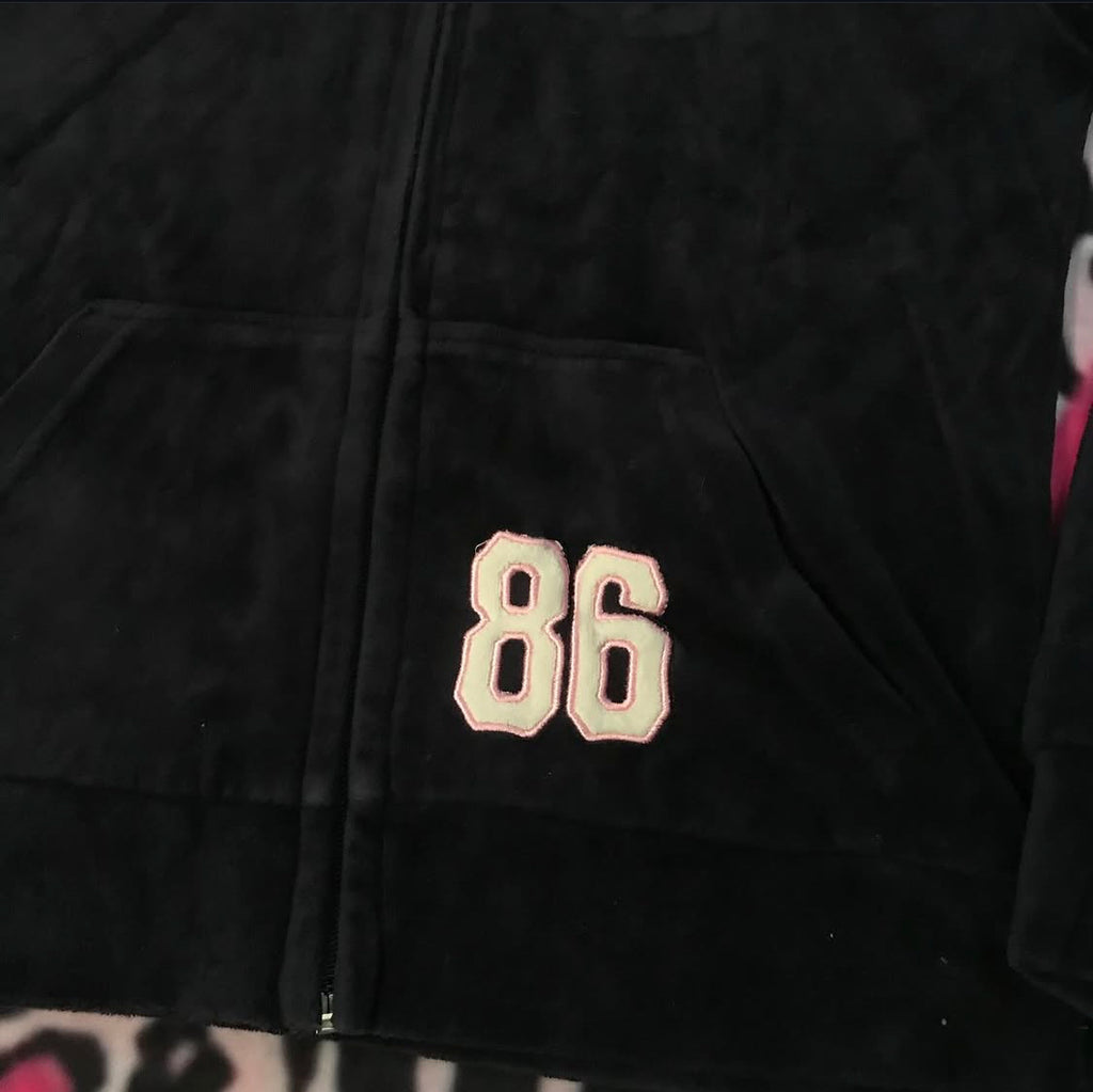 Team Pink Velour Zip Up