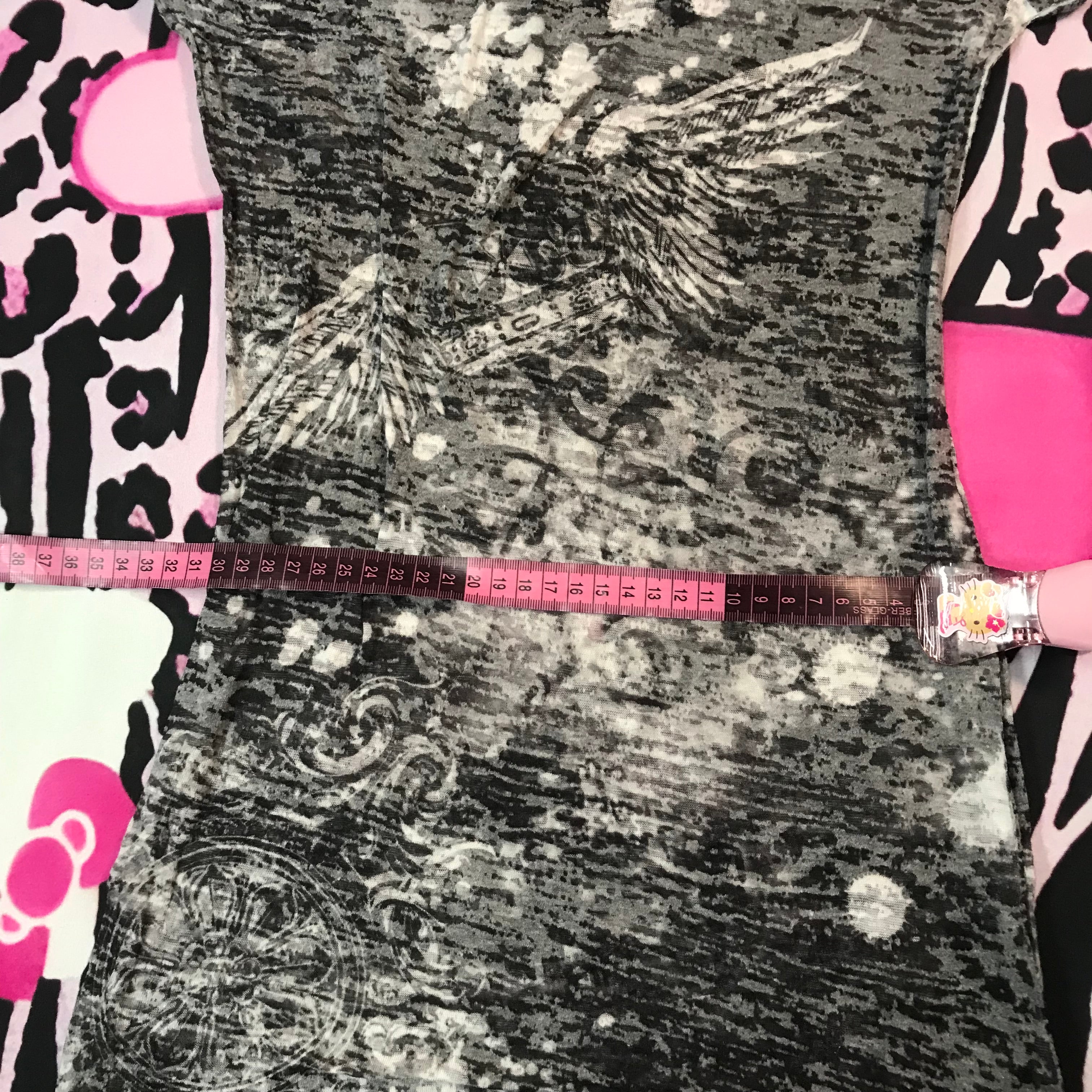 Grunge micro mesh top