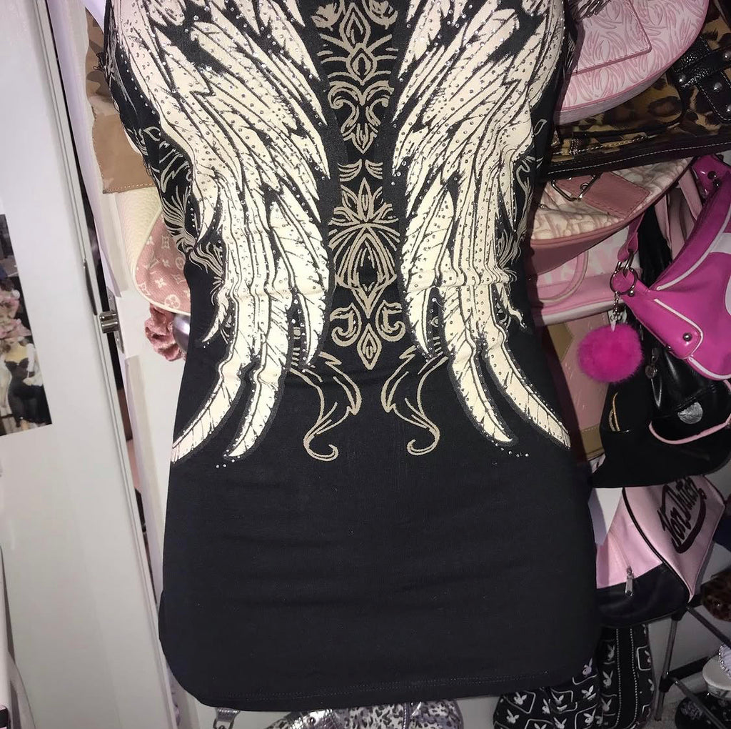 LA Bus Stop Grunge cutout tank top