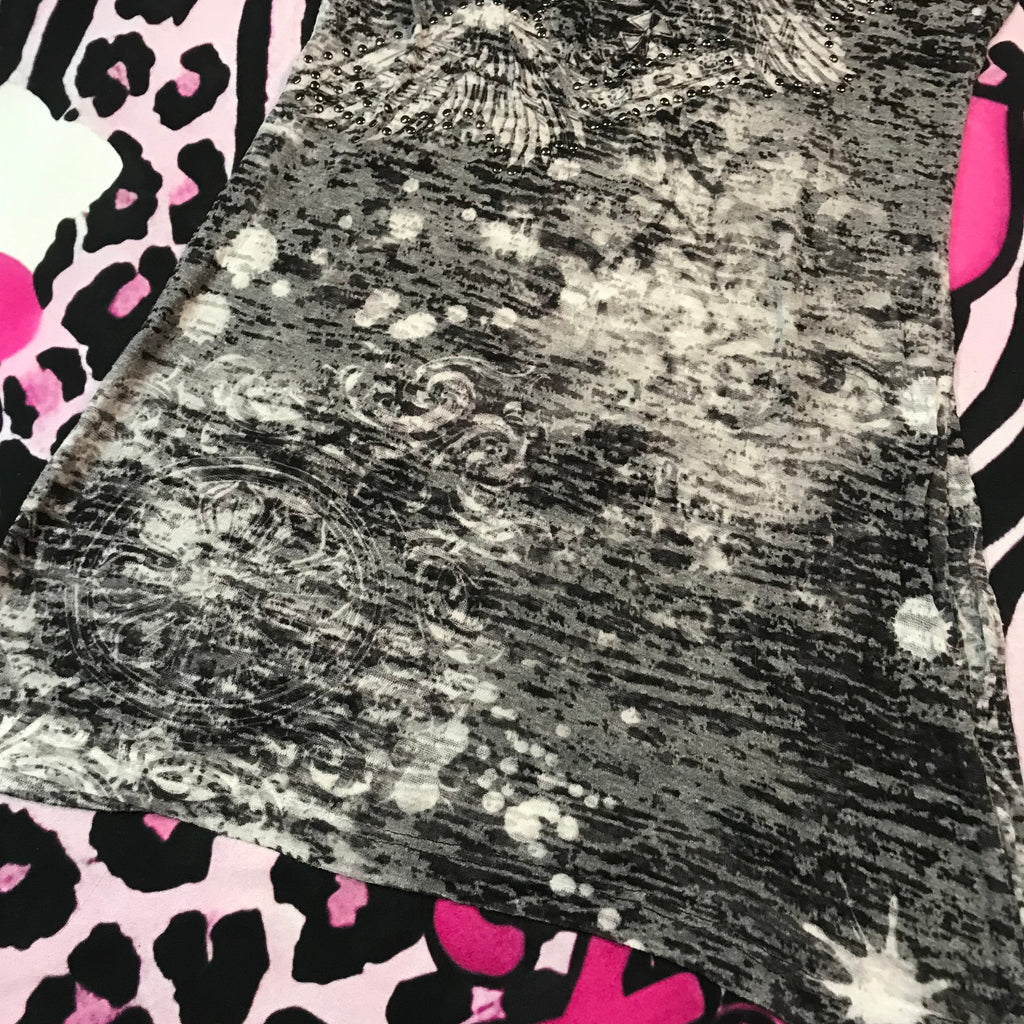 Grunge micro mesh top