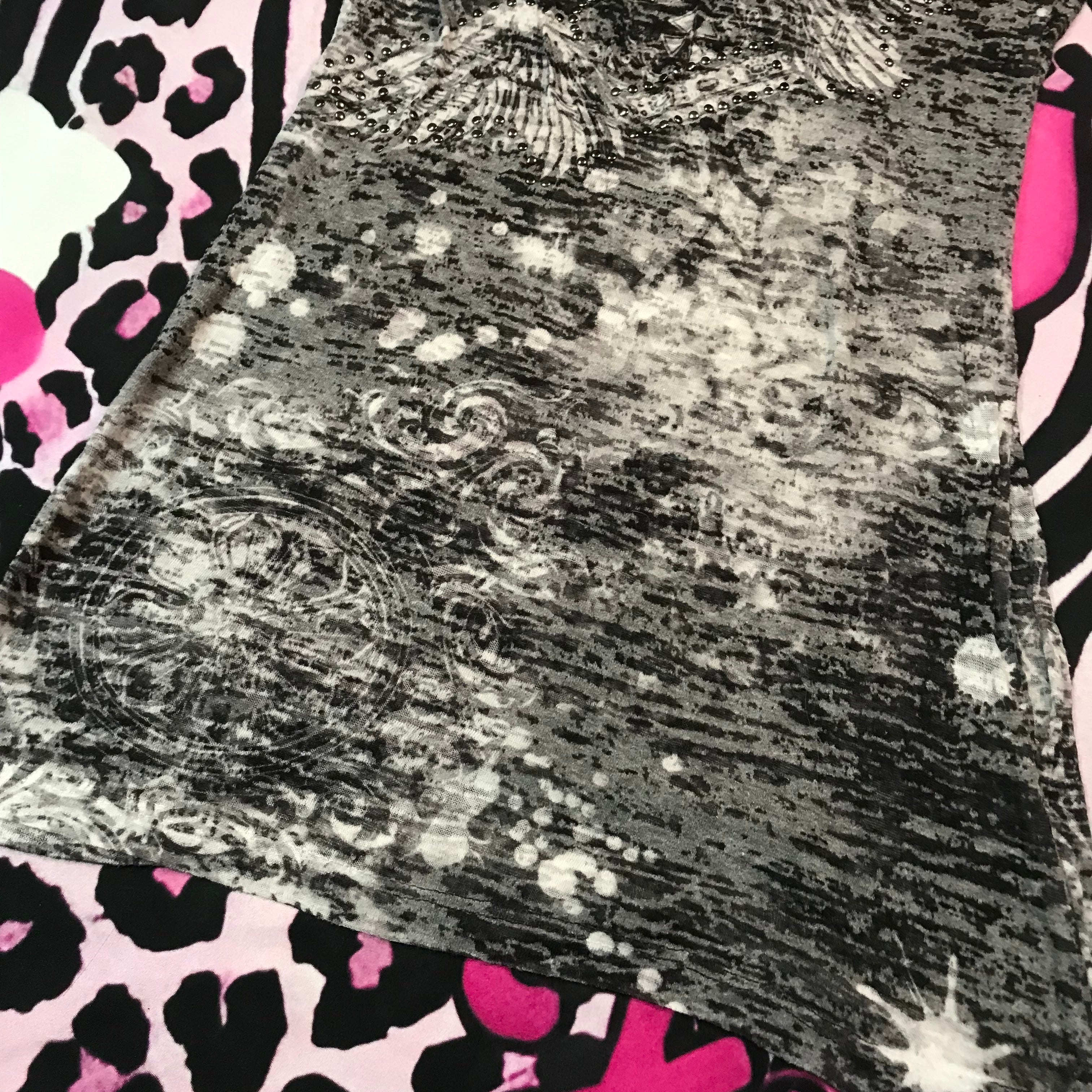 Grunge micro mesh top