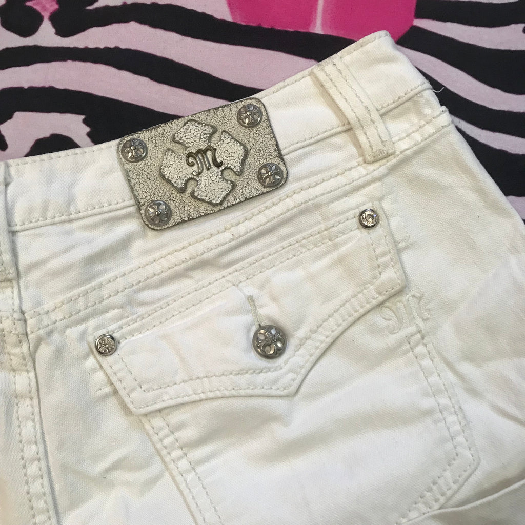 MissMe Lowrise White Shorts Size 32