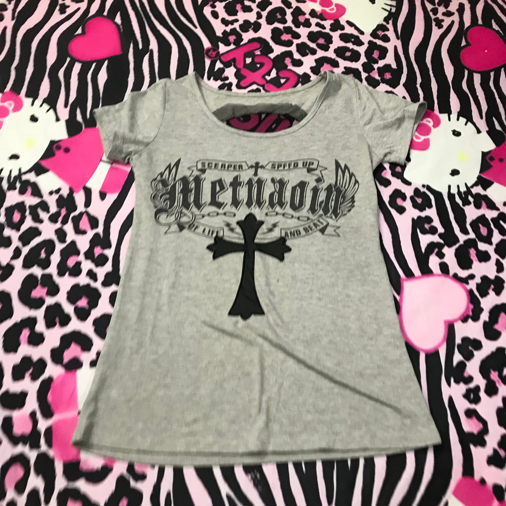 Skull 2000s Mesh Top
