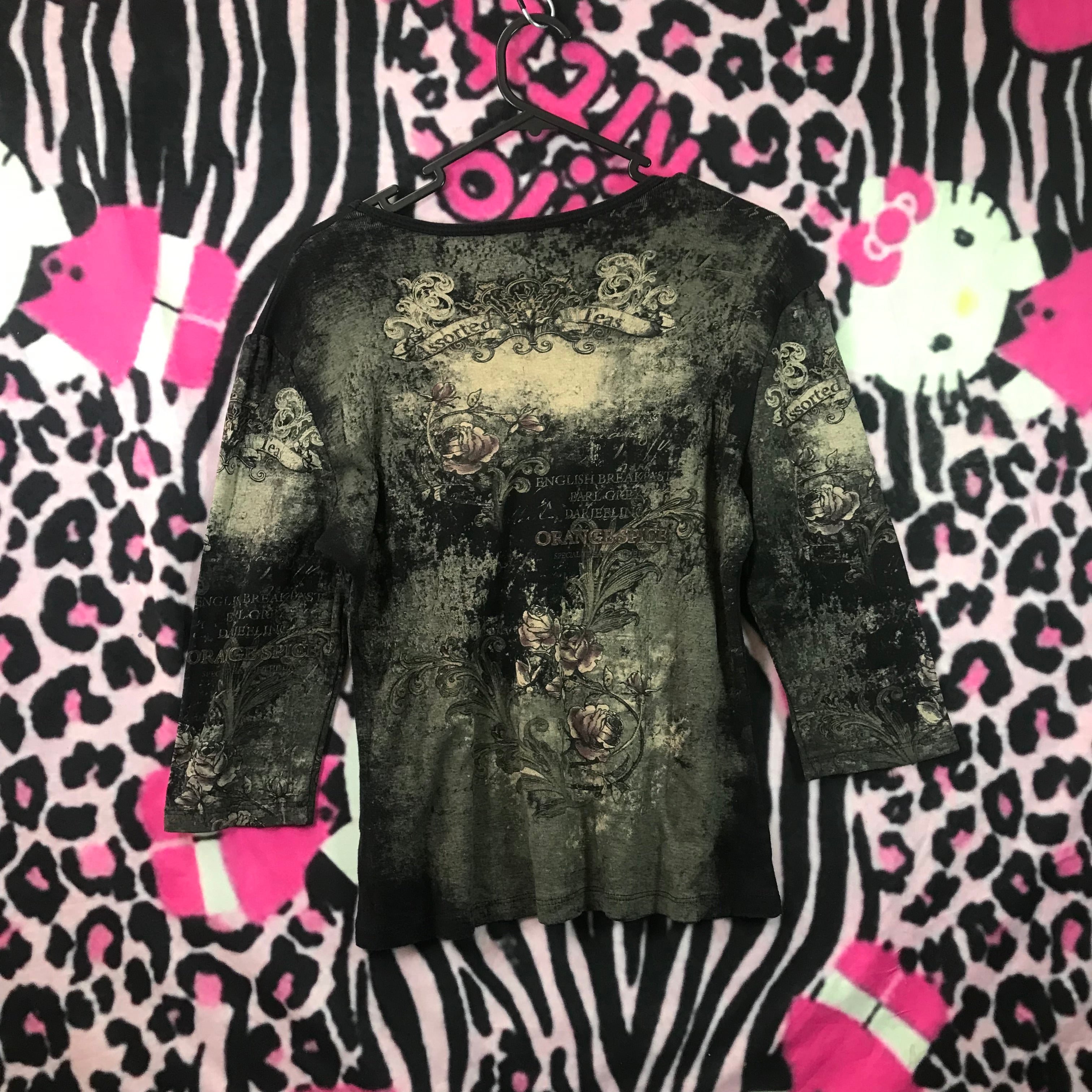 Grunge top 3/4 sleeves