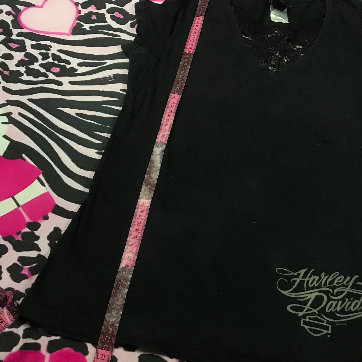 Harley Davison Angel Cut Out Lace Top