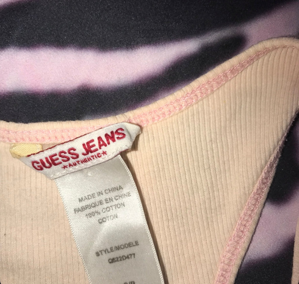 Guess jeans baby pink tank top