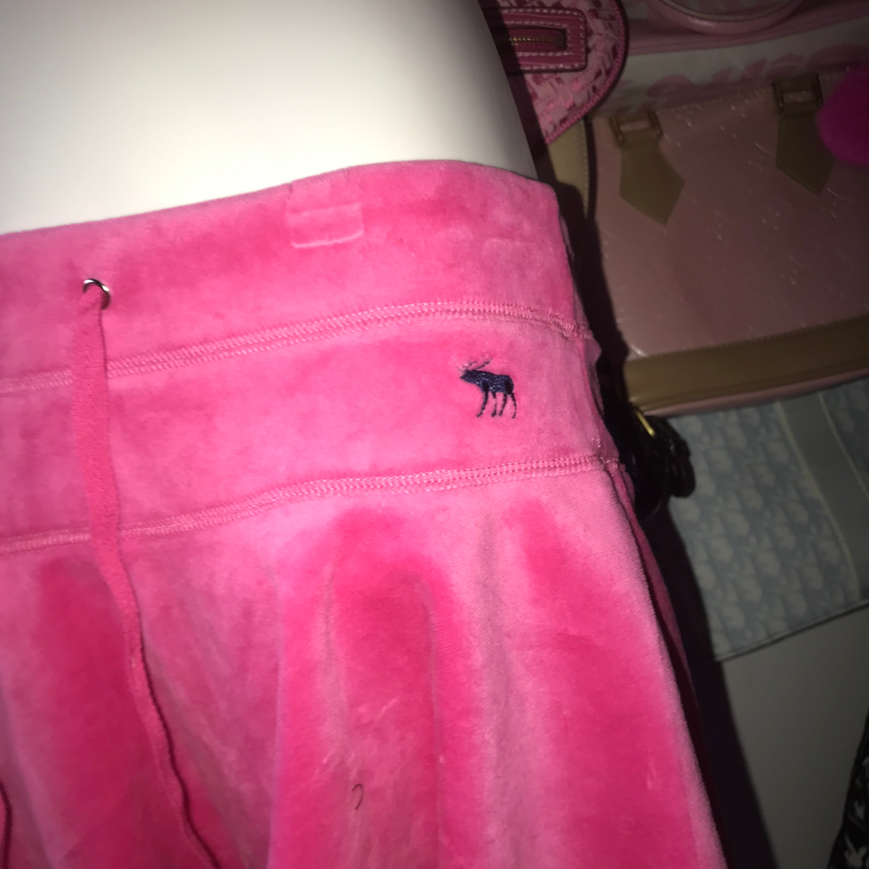 Abercrombie Pink Velour Mini Skirt