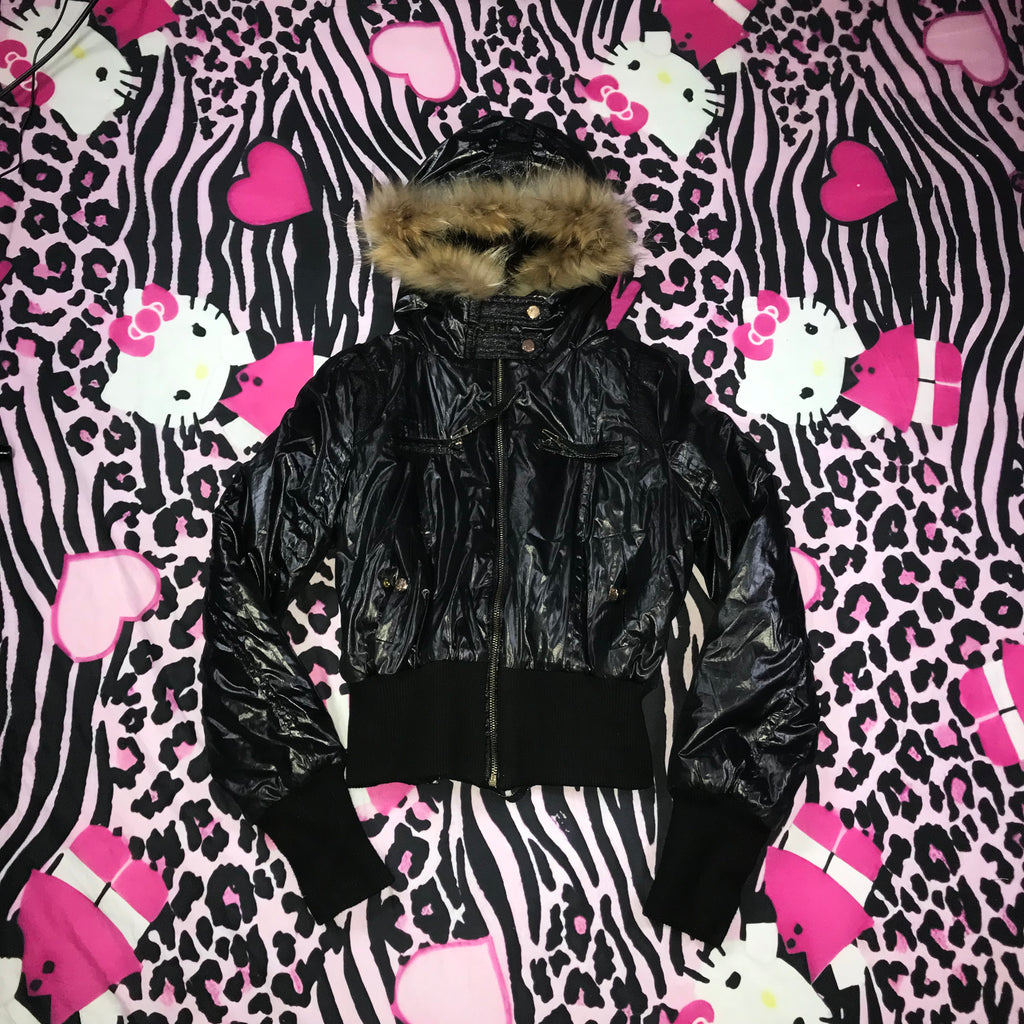 Lace Up Babydoll Puffer Jacket