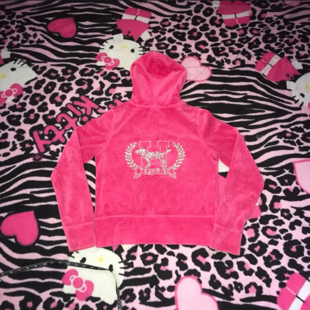 VS Pink velour zipup Jacket