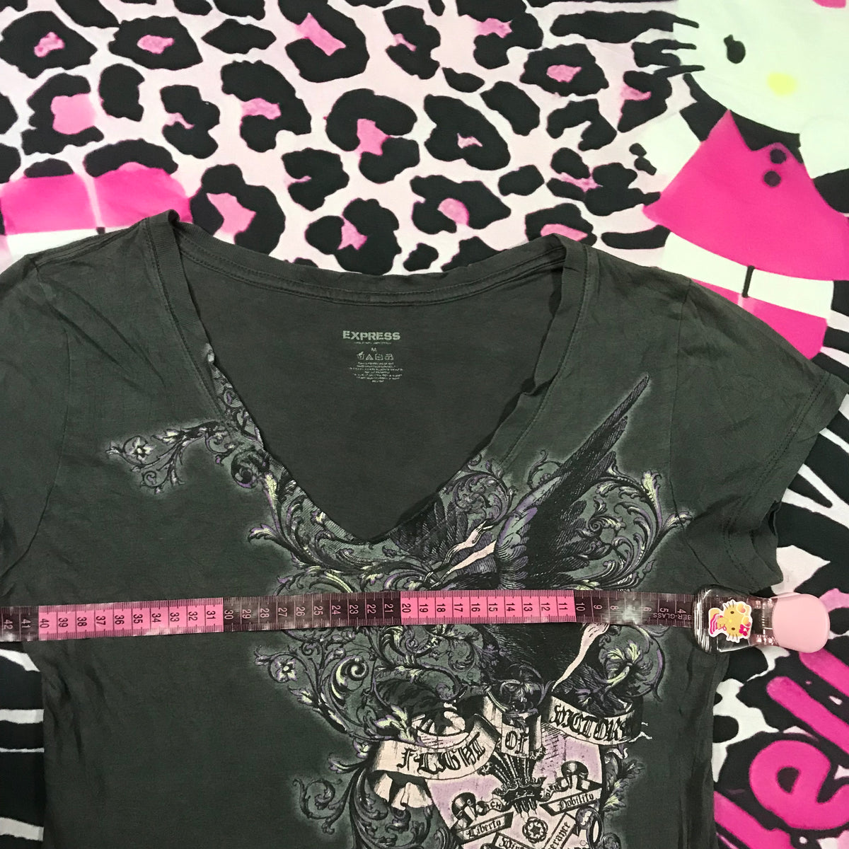 Grunge v neck top