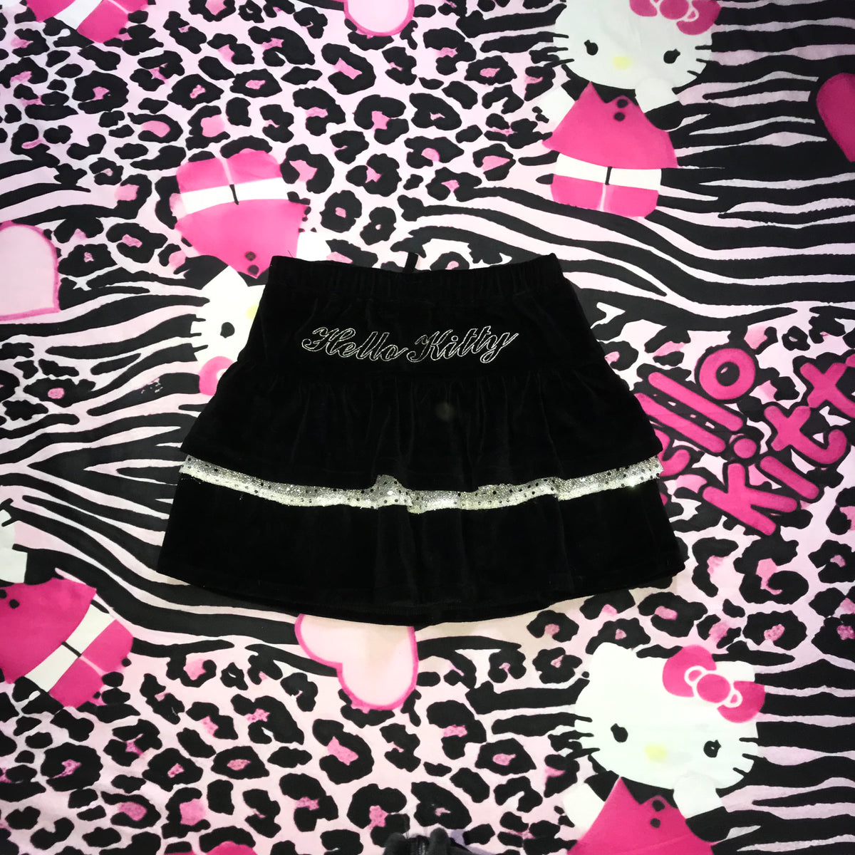 Hello Kitty Velour Mini Skirt